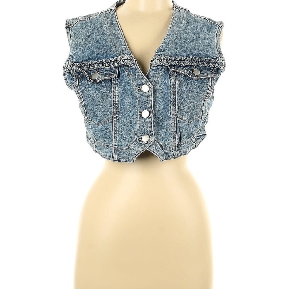 PTCL Cropped Denim Vest